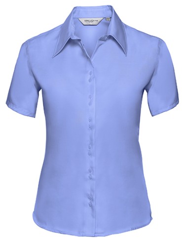 RUS-0R957F0-Ladies' Short Sleeve Tailored Ultimate Non-Iron Shirt